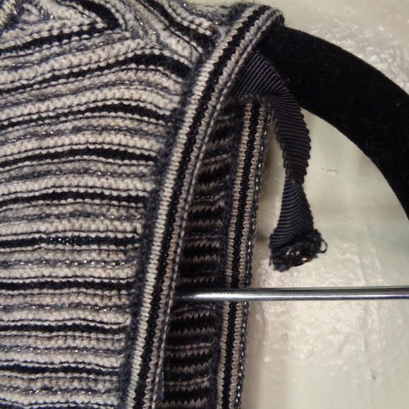 Knitted & Knotted Sleeveless V-Neck Mid Length Wool Blend Fit Flare Flowy Dress - Picture 3 of 9